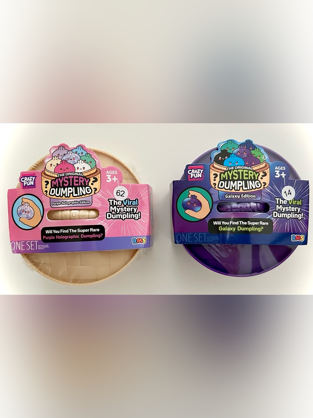 2-RMS Authentic Mystery Dumplings- Galaxy Edition & Purple Holographic (NWT)